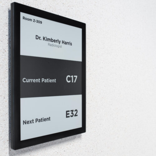 E Ink Displays for Room Information and Wayfinding at Hospitals and Clinics