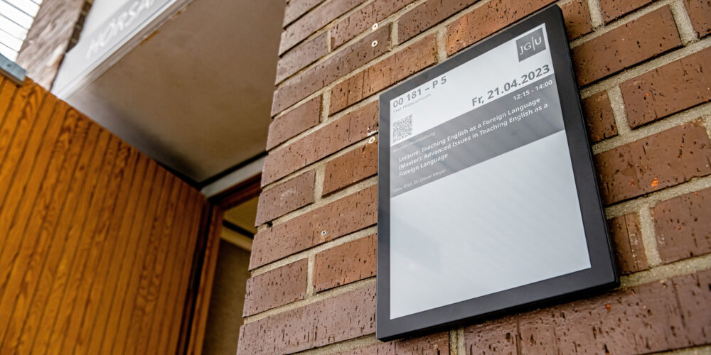 Johannes Gutenberg University of Mainz in Germany Uses E Ink Displays for Showing Lecture Schedules to Students